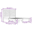 vidaXL tömör fa ágykeret 140x190 cm