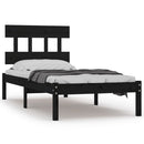 vidaXL Small Single fekete tömör fa ágykeret 75 x 190 cm