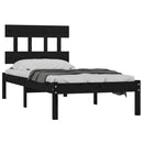 vidaXL Small Single fekete tömör fa ágykeret 75 x 190 cm