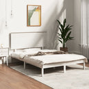 vidaXL fehér tömör fenyőfa ágy matrac nélkül 140x190 cm