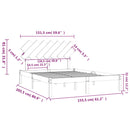 vidaXL fehér tömör fa ágykeret 150 x 200 cm (King Size)