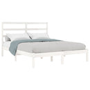 vidaXL fehér tömör fenyőfa ágy matrac nélkül 140x190 cm