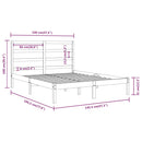 vidaXL fehér tömör fenyőfa ágy matrac nélkül 140x190 cm