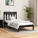 vidaXL Small Single fekete tömör fa ágykeret 75 x 190 cm