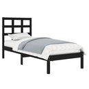 vidaXL Small Single fekete tömör fa ágykeret 75 x 190 cm