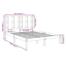 vidaXL fehér tömör fenyőfa ágy matrac nélkül 140x190 cm