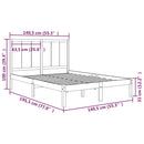 vidaXL tömör fenyőfa ágy matrac nélkül 135 x 190 cm
