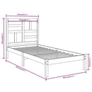 vidaXL Small Single fekete tömör fa ágykeret 75 x 190 cm