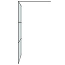 vidaXL fekete ESG tejüveg zuhanyfal 140x195 cm