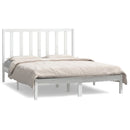vidaXL fehér tömör fenyőfa ágy matrac nélkül 140x190 cm
