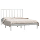 vidaXL fehér tömör fenyőfa ágy matrac nélkül 140x190 cm