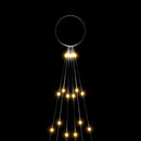 vidaXL karácsonyfa zászlórúdon 108 meleg fehér LED-del 180 cm