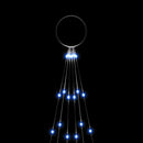 vidaXL karácsonyfa zászlórúdon 108 kék LED-del 180 cm