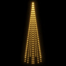 vidaXL karácsonyfa zászlórúdon 310 meleg fehér LED-del 300 cm