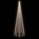 vidaXL karácsonyfa zászlórúdon 310 hideg fehér LED-del 300 cm