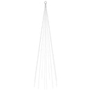 vidaXL karácsonyfa zászlórúdon 310 kék LED-del 300 cm