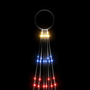 vidaXL karácsonyfa zászlórúdon 310 színes LED-del 300 cm