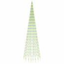 vidaXL karácsonyfa zászlórúdon 1134 színes LED-del 800 cm