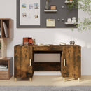 vidaXL füstös tölgy színű szerelt fa íróasztal 140 x 50 x 75 cm