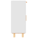 vidaXL fehér tömör fenyő/természetes rattan tálalószekrény 60x30x75 cm