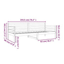 vidaXL tömör fenyőfa kanapéágy matrac nélkül 90 x 190 cm