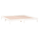vidaXL fehér tömör fa ágykeret LED-ekkel 180 x 200 cm (Super King)