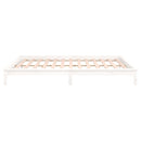 vidaXL fehér tömör fa ágykeret LED-ekkel 180 x 200 cm (Super King)