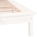 vidaXL fehér tömör fa ágykeret LED-ekkel 180 x 200 cm (Super King)