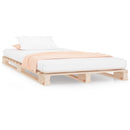 vidaXL tömör fenyőfa raklapágy 75 x 190 cm (Small Single)