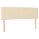 vidaXL 2 db krémszínű szövet fejtámla 72 x 5 x 78/88 cm