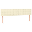 vidaXL 2 db krémszínű műbőr fejtámla 80 x 5 x 78/88 cm