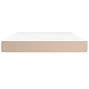 vidaXL cappuccino színű műbőr zsebrugós ágymatrac 140x190x20 cm
