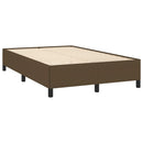 vidaXL sötétbarna szövet ágykeret matrac nélkül 120x200 cm