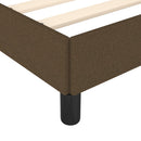 vidaXL sötétbarna szövet ágykeret matrac nélkül 120x200 cm