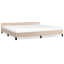 vidaXL kávészínű ágykeret fejtámlával matrac nélkül 200x200 cm