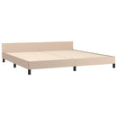 vidaXL kávészínű ágykeret fejtámlával matrac nélkül 200x200 cm