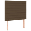 vidaXL 2 db sötétbarna szövet fejtámla 80 x 5 x 78/88 cm