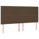 vidaXL 4 db sötétbarna szövet fejtámla 100x5x78/88 cm
