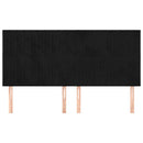 vidaXL 4 db fekete bársony fejtámla 90x5x78/88 cm