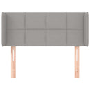 vidaXL világosszürke szövet fejtámla 93x16x78/88 cm