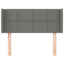 vidaXL sötétszürke szövet fejtámla szárnyakkal 93x16x78/88 cm