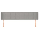 vidaXL világosszürke szövet fejtámla 203x16x78/88 cm