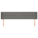 vidaXL sötétszürke szövet fejtámla szárnyakkal 203x16x78/88 cm