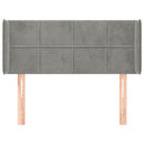 vidaXL világosszürke bársony fejtámla 83x16x78/88 cm