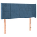 vidaXL sötétkék bársony fejtámla 83x16x78/88 cm