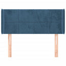 vidaXL sötétkék bársony fejtámla 83x16x78/88 cm