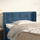 vidaXL sötétkék bársony fejtámla 83x16x78/88 cm