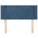 vidaXL sötétkék bársony fejtámla 103x16x78/88 cm