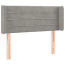 vidaXL világosszürke bársony fejtámla 83x16x78/88 cm