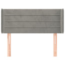 vidaXL világosszürke bársony fejtámla 83x16x78/88 cm